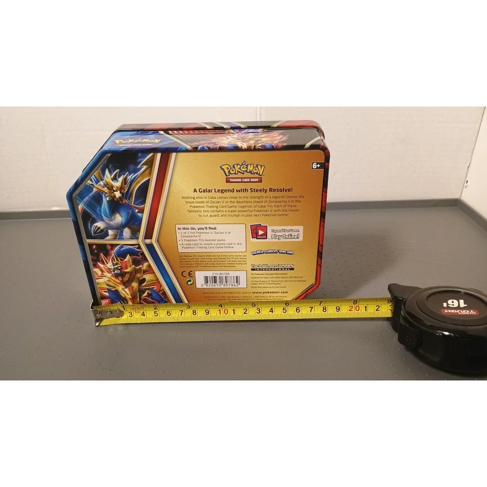 Pokemon Legends of Galar Tin Zacian V Kids Multicolor Good Bulk Cards Included